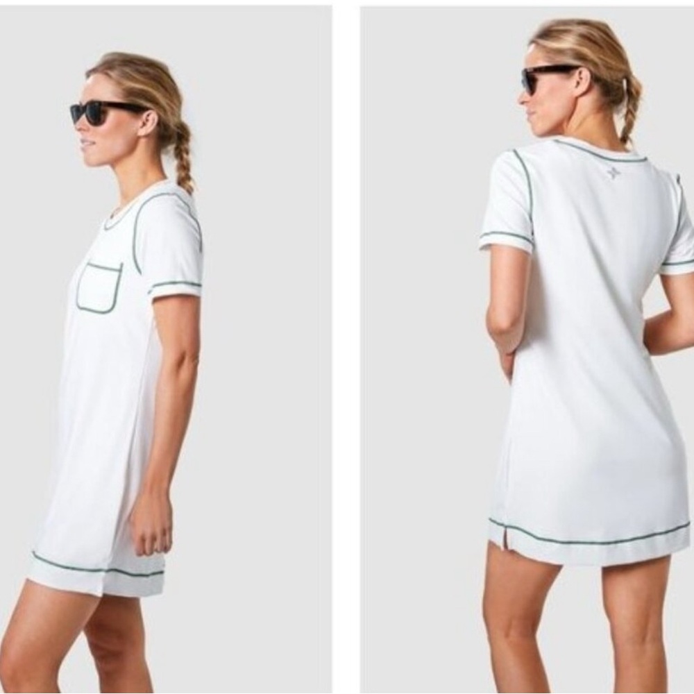 Tuckernuck White‎ Mini Dress with Green Accents - Picture 10 of 10